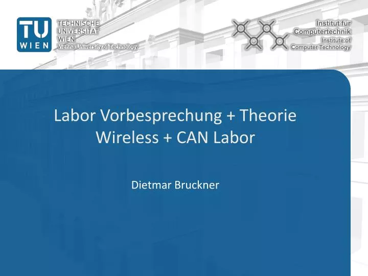 labor vorbesprechung theorie wireless can labor