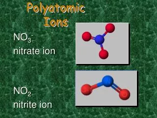 polyatomic ions