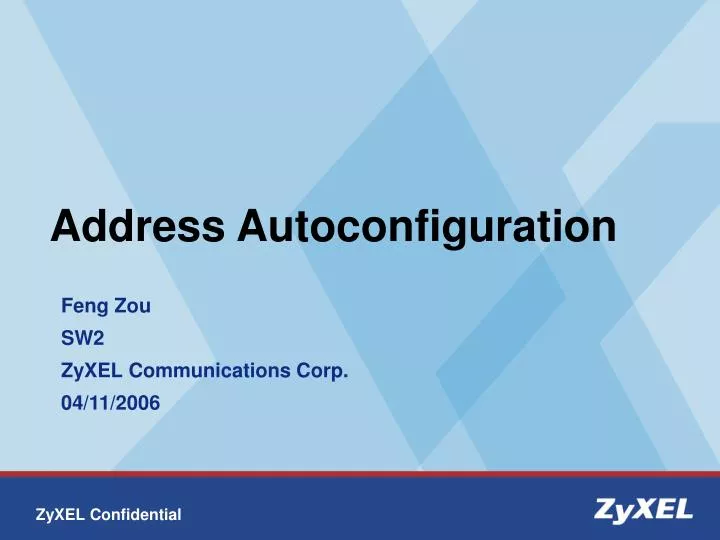 address autoconfiguration