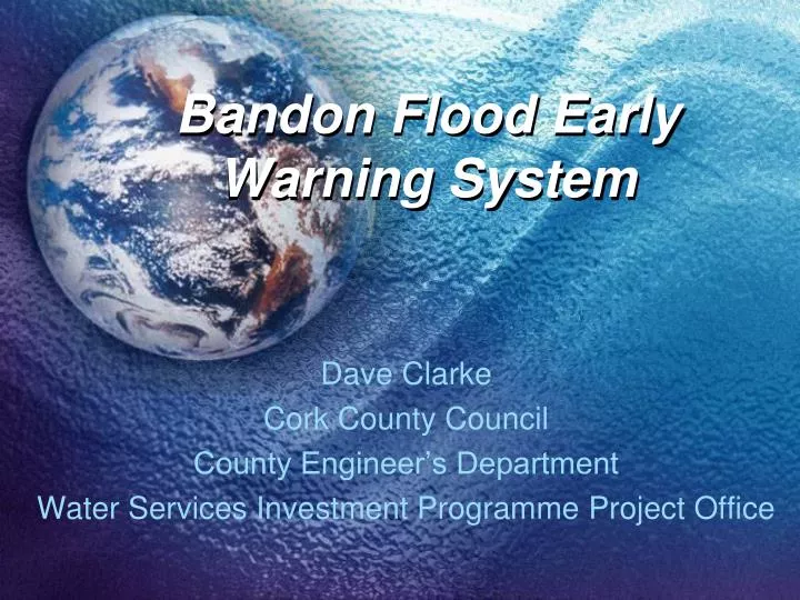 bandon flood early warning system