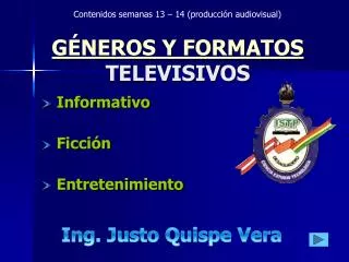g neros y formatos televisivos