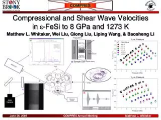 Compressional and Shear Wave Velocities in ? -FeSi to 8 GPa and 1273 K
