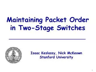 Maintaining Packet Order in Two-Stage Switches