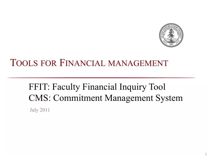 tools for financial management