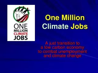 One Million Climate Jobs