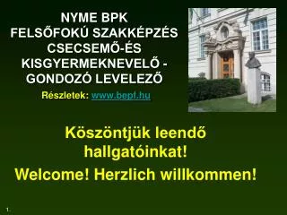 nyme bpk fels fok szakk pz s csecsem s kisgyermeknevel gondoz levelez r szletek www bepf hu