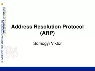 address resolution protocol arp