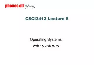 csci2413 lecture 8
