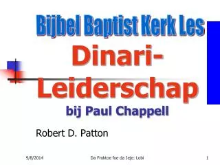 dinari leiderschap bij paul chappell