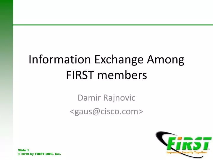 information exchange among first members