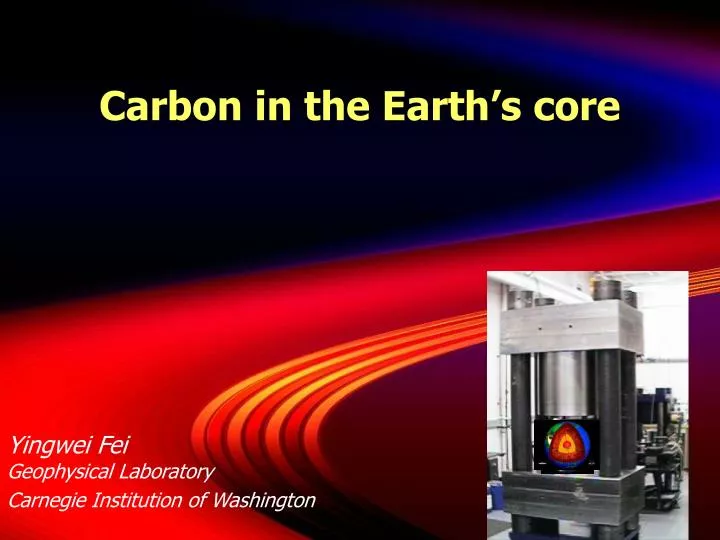 carbon in the earth s core