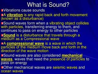 What is Sound?