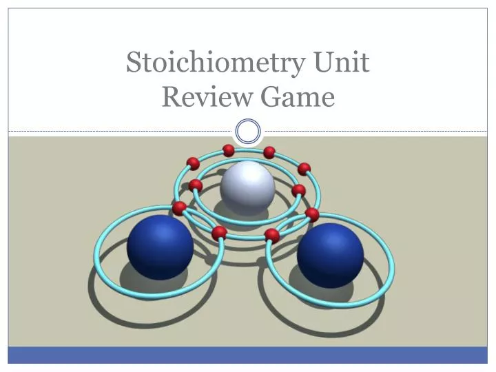 stoichiometry unit review game