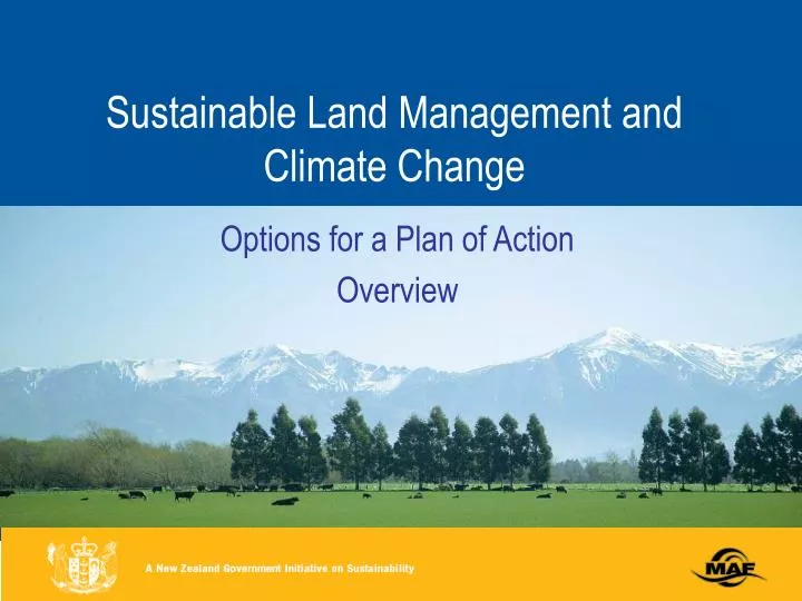 sustainable land management and climate change