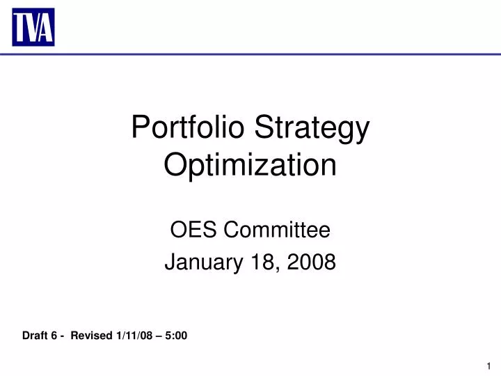 portfolio strategy optimization