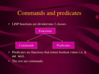 Commands and predicates