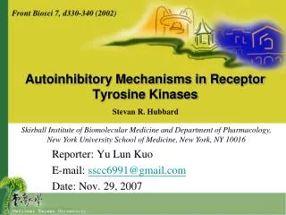 Autoinhibitory Mechanisms in Receptor Tyrosine Kinases