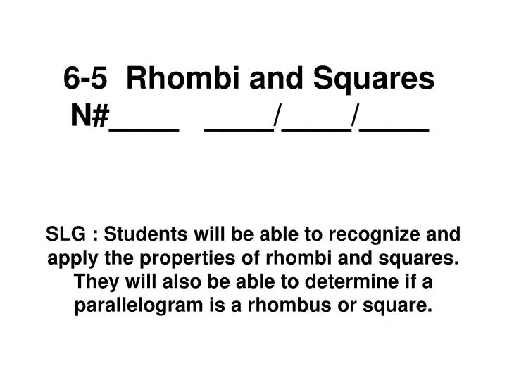 6 5 rhombi and squares n