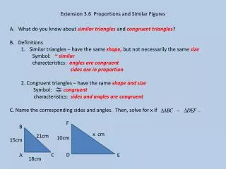 Extension 3.6 Proportions and Similar Figures
