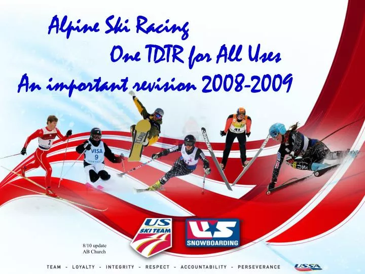 alpine ski racing one tdtr for all uses an important revision 2008 2009