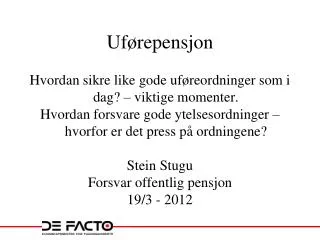 uf repensjon
