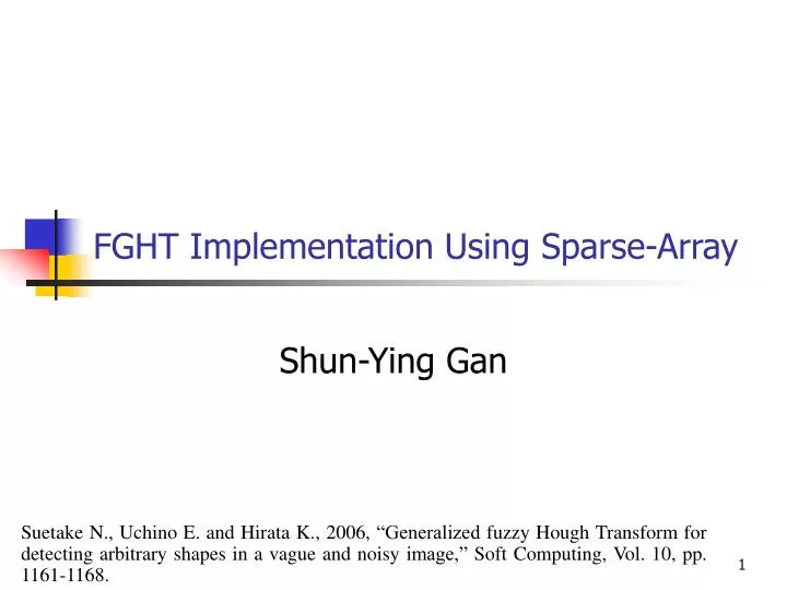 fght implementation using sparse array