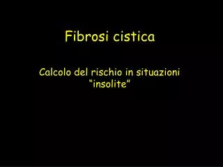 fibrosi cistica