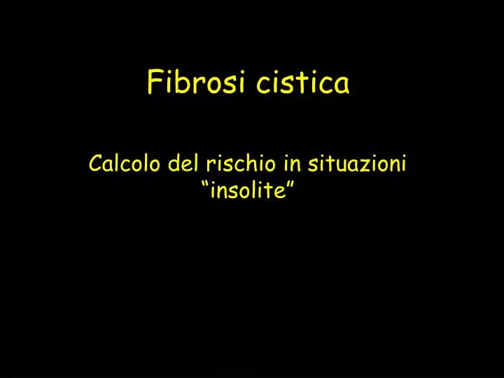 fibrosi cistica