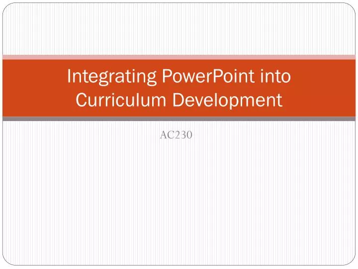 integrating powerpoint into curriculum development