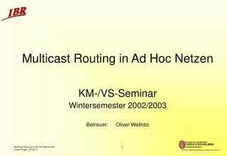 multicast routing in ad hoc netzen