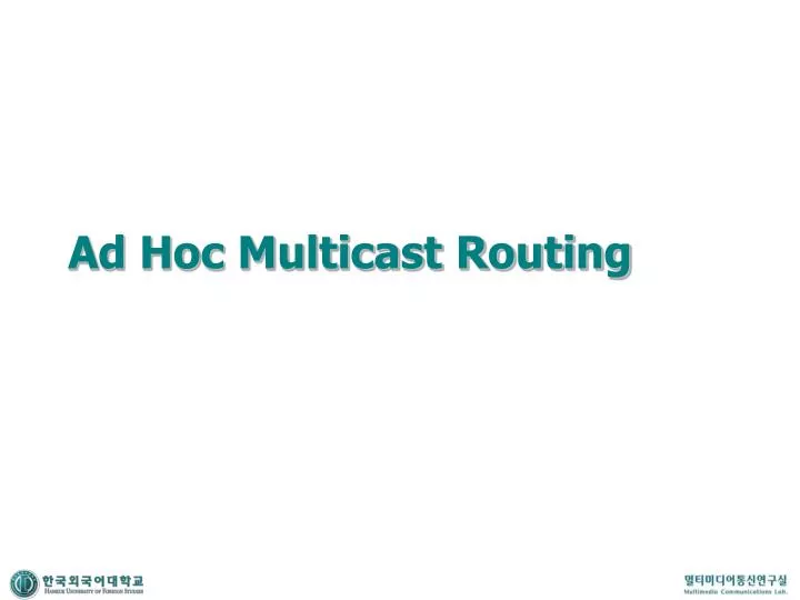 ad hoc multicast routing