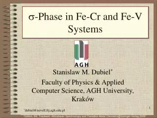 ?-Phase in Fe-Cr and Fe-V Systems