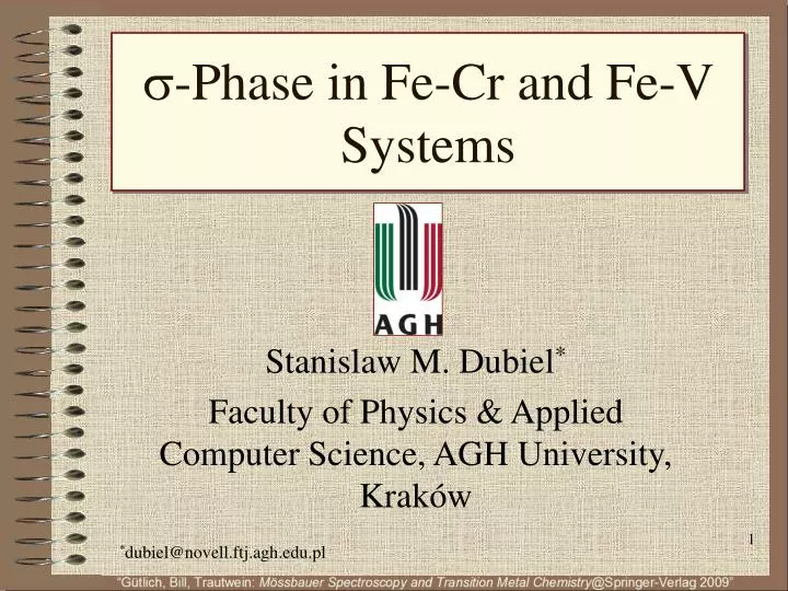 phase in fe cr and fe v systems