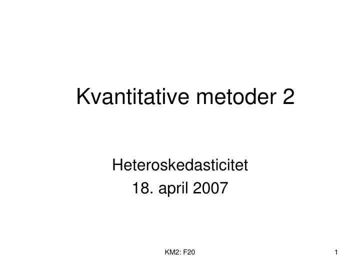 kvantitative metoder 2