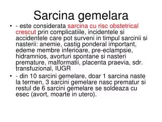 sarcina gemelara