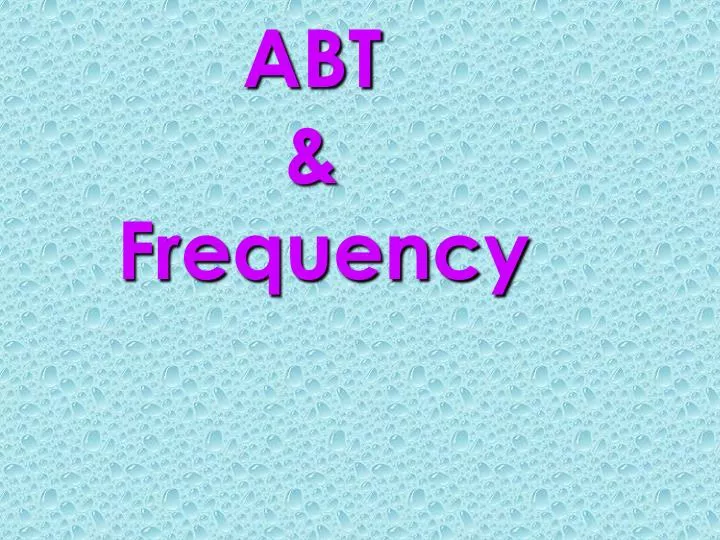 abt frequency
