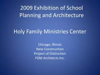 Holy Family Ministries Center