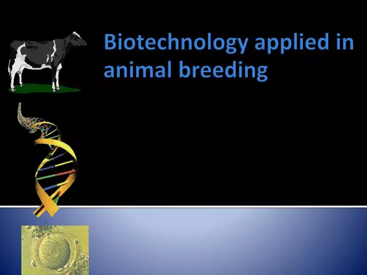 biotechnology applied in animal breeding
