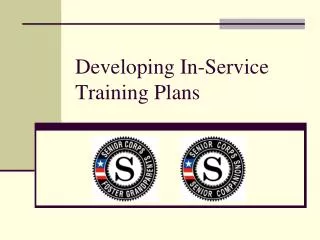 Developing In-Service Training Plans