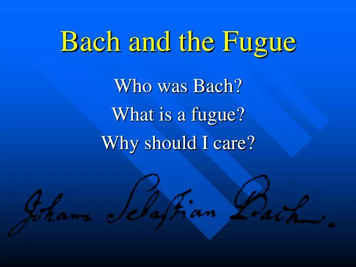 bach and the fugue