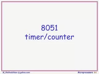 8051 timer/counter