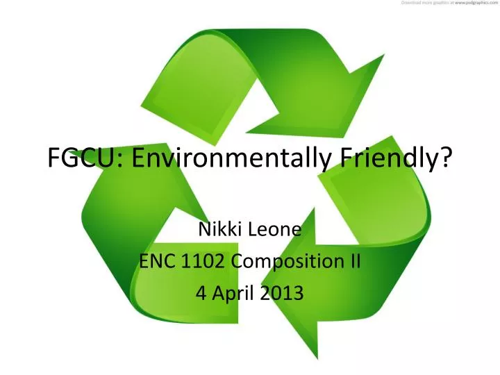 fgcu environmentally f riendly