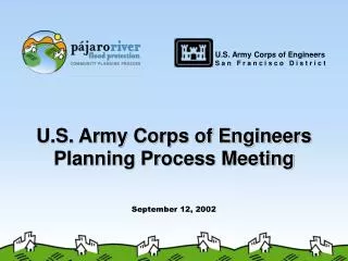 U.S. Army Corps of Engineers Planning Process Meeting