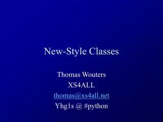 new style classes