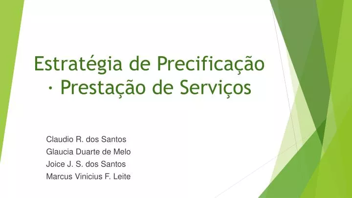 estrat gia de precifica o presta o de servi os