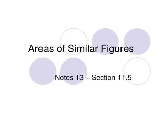 Areas of Similar Figures