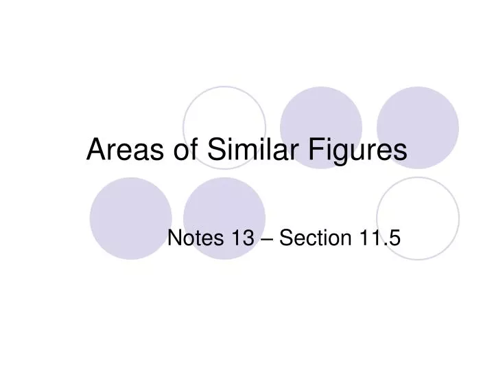 areas of similar figures