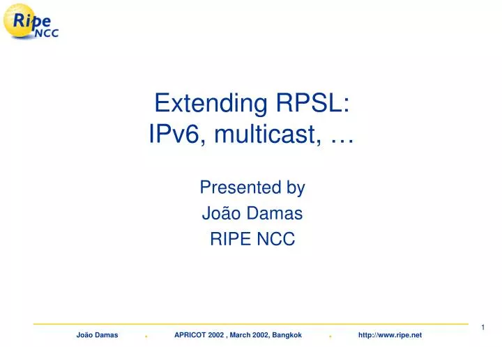 extending rpsl ipv6 multicast