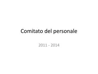 comitato del personale