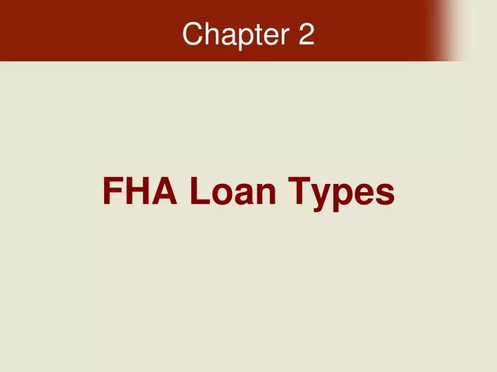 fha loan types